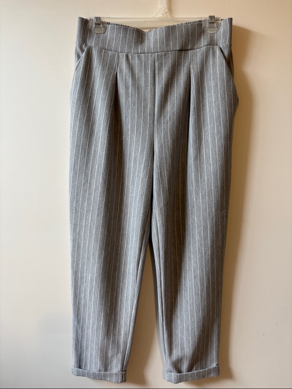 Stradivarius Gray Pinstripe Lounge Pants